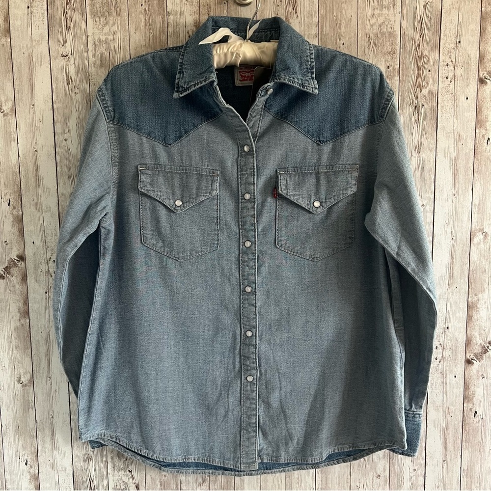 Levi's Womens Denim Western Shirt - Blue